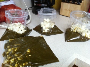 To store, I like to pour single servings into bags, top with tofu, and store in the freezer for a quick dinner later.
